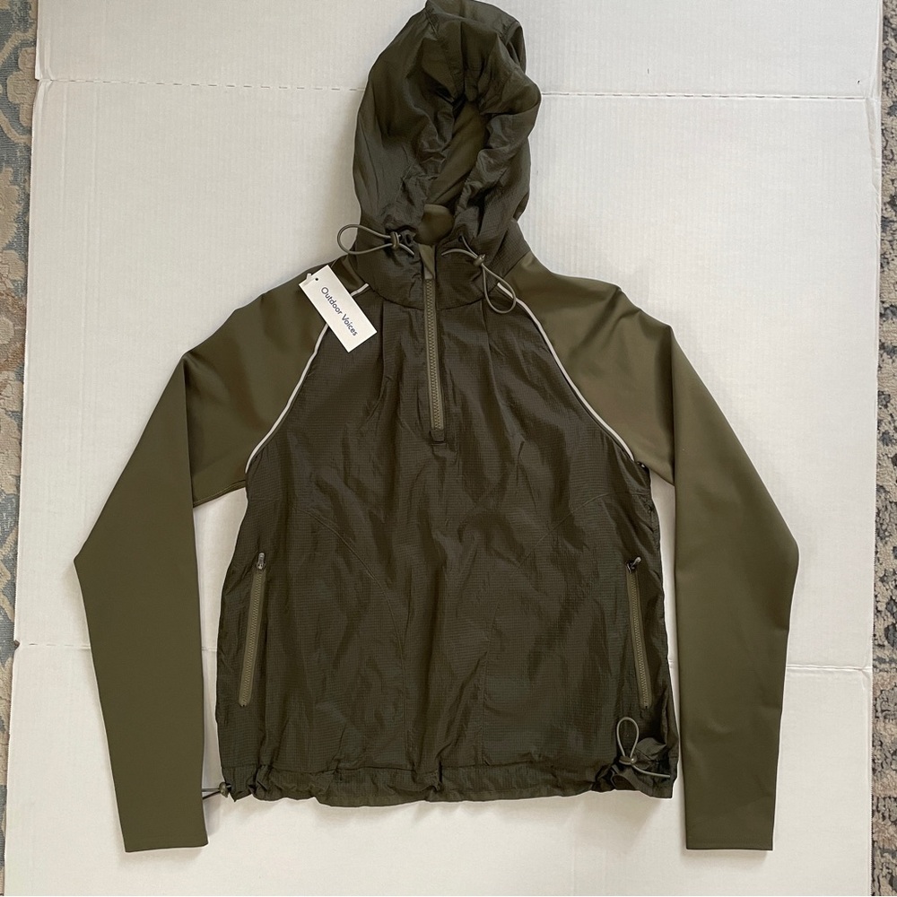 NWT Womens Medium Olive Branch Outdoor Voices Frost/Knit Hoddie. - Picture 9 of 13